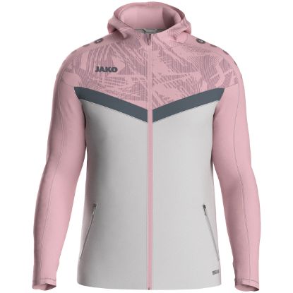 Afbeeldingen van Jas met kap Iconic  zachtgrijs/dusky pink/anthra light