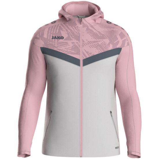 Afbeeldingen van Jas met kap Iconic  zachtgrijs/dusky pink/anthra light