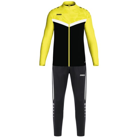 Afbeeldingen van Polyesterpak Iconic zwart/zachtgeel