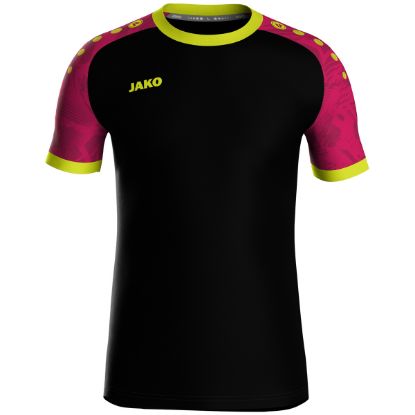 Afbeeldingen van Shirt Iconic KM zwart/pink/fluogeel